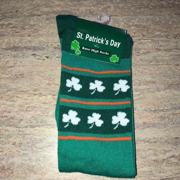 Accessories - NEW Green Shamrock Knee High Socks